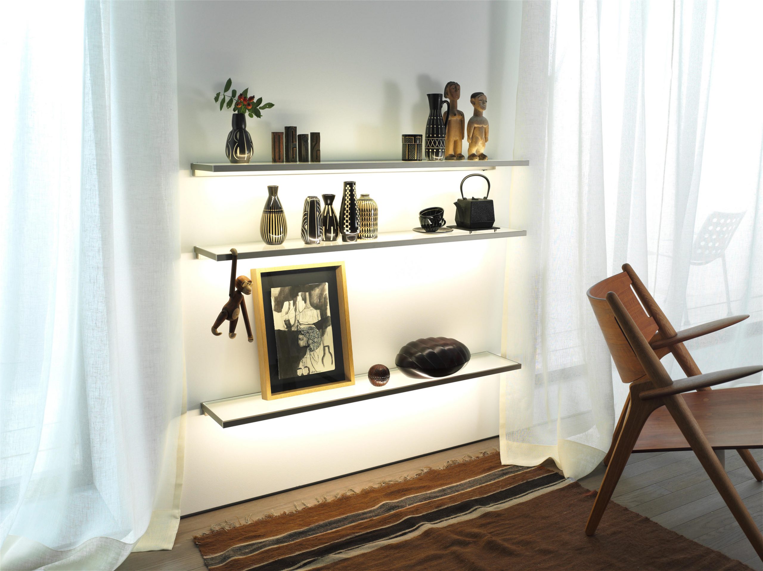 shelving and lighting system